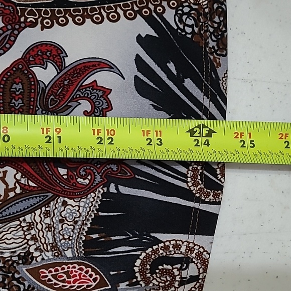 Ava James paisley boho top with velour details & bell sleeves size XL - Picture 9 of 9